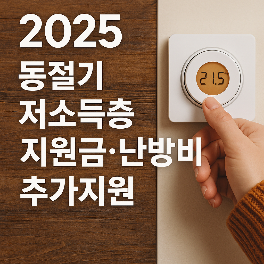 저소득층 한시지원금·난방비 추가지원｜2025년 동절기 복지대책