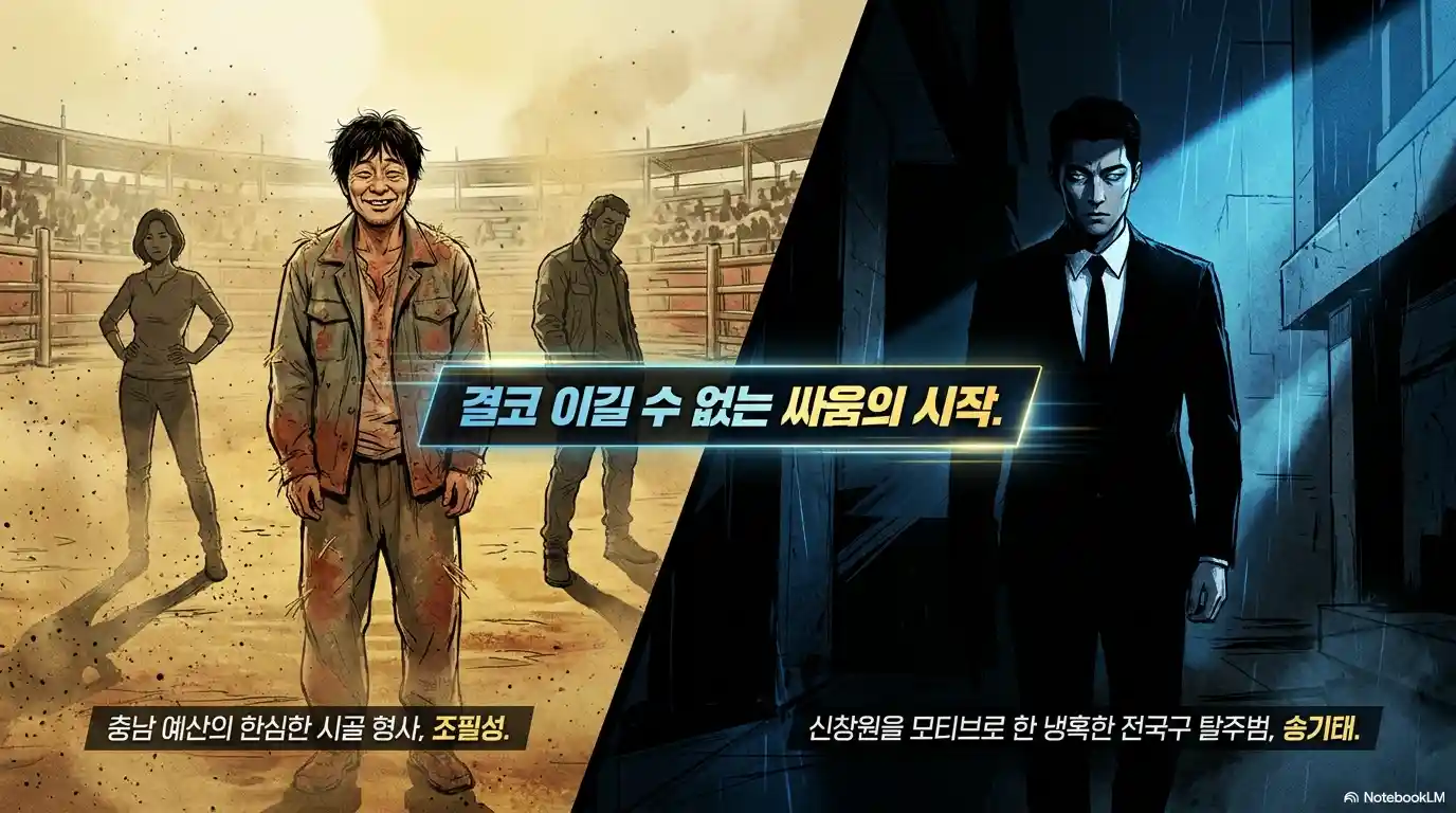 거북이 달린다 조필성 송기태 주인공 비교 - 충남 예산 시골 형사와 신창원 모티브 전국구 탈주범 대비