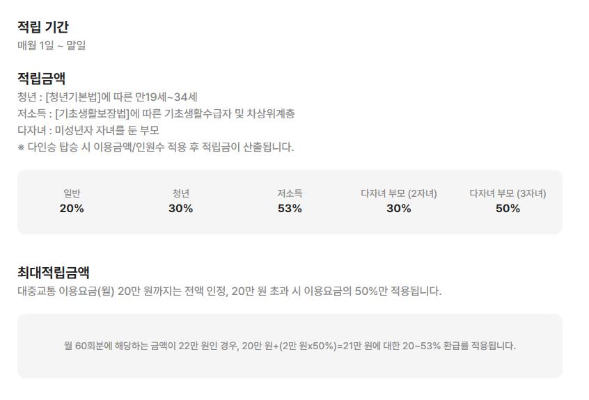 K패스 다자녀가구유형신설 최대 50%할인