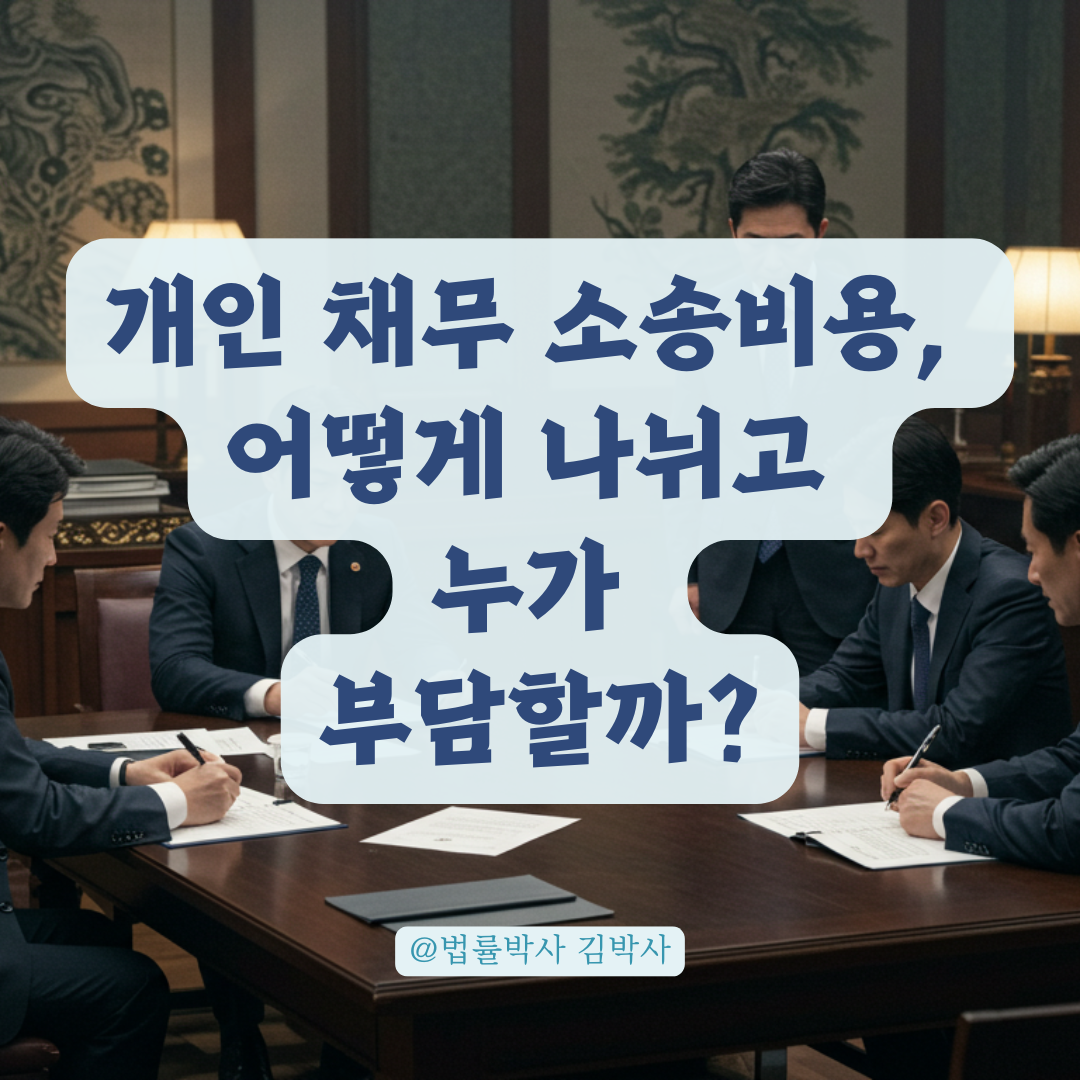 원금만 갚으면 끝? 개인 간 채무에 숨은 소송비용 부담 기준 알아보기.