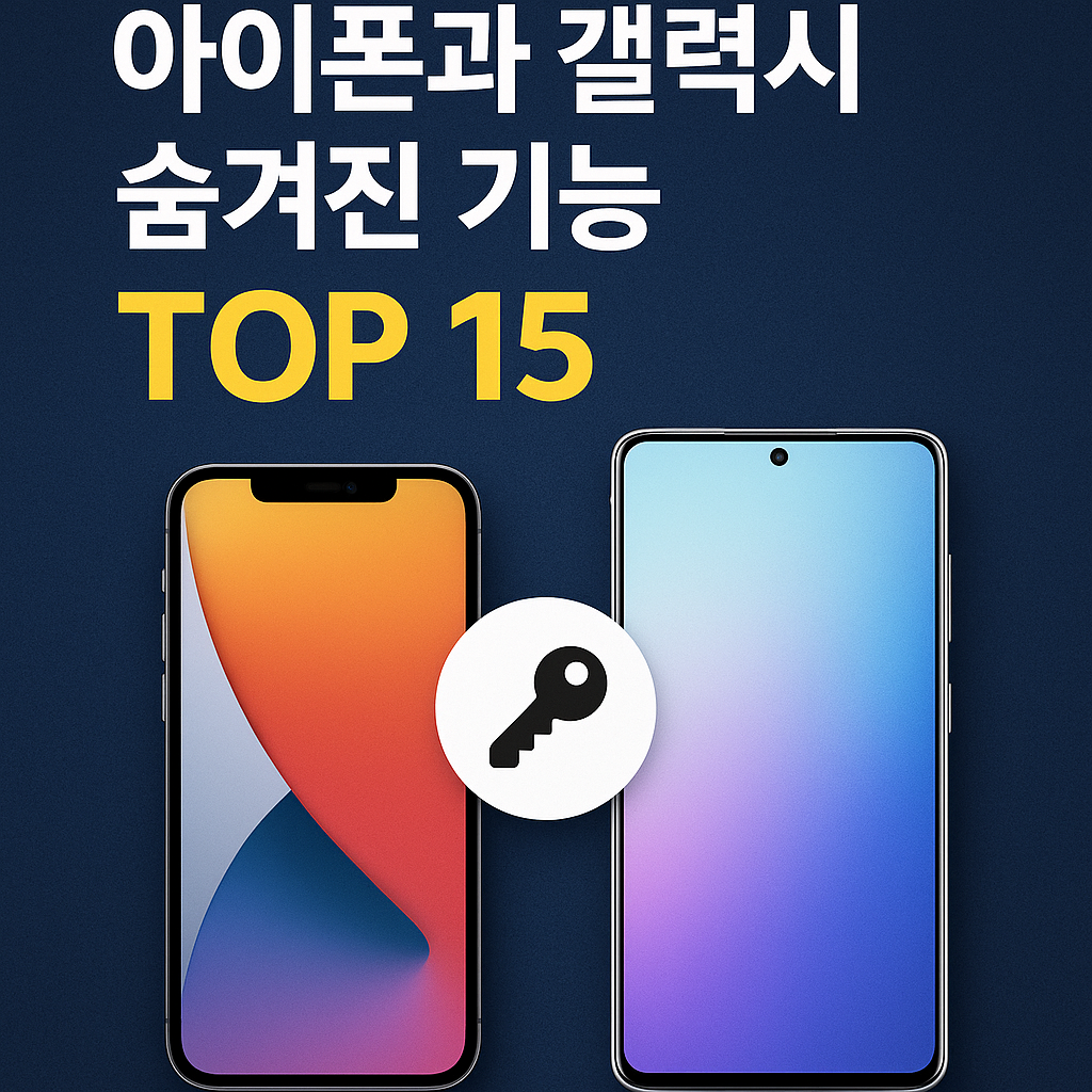 아이폰과 갤럭시 숨겨진 기능 TOP 15
