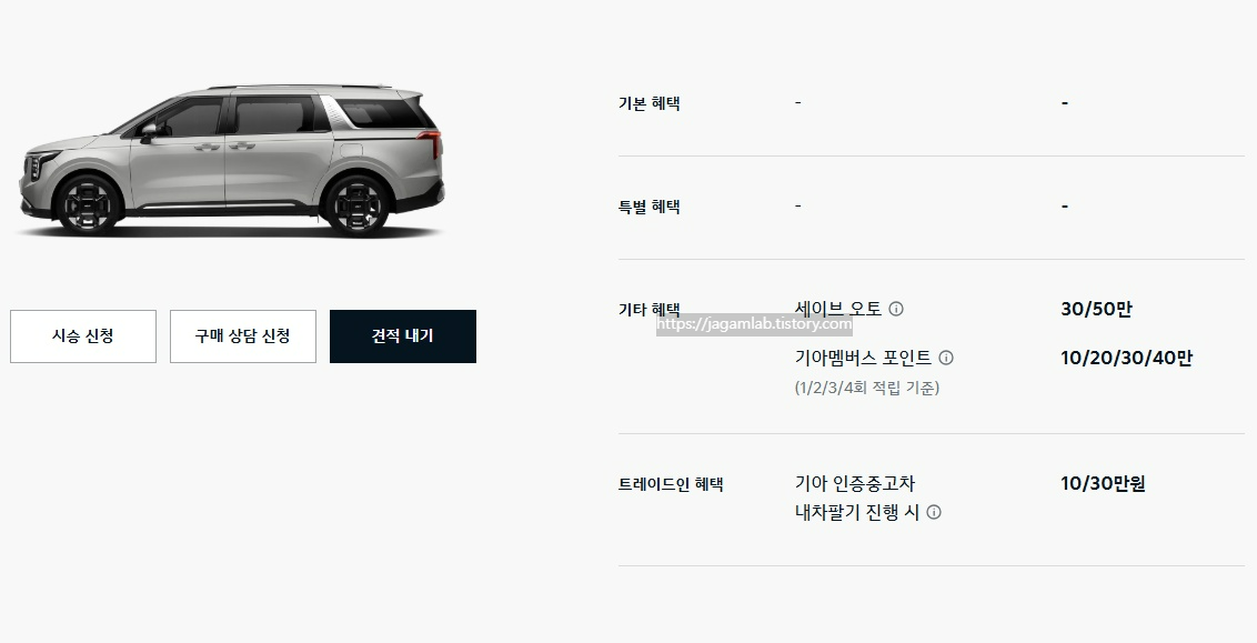 25년 9월 2026 카니발 세이브 오토, 기아멤버스 포인트, 기아 인증중고차 내차 팔기 구매 혜택