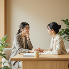 은행에서 정책자금 상담 중인 소상공인 모습