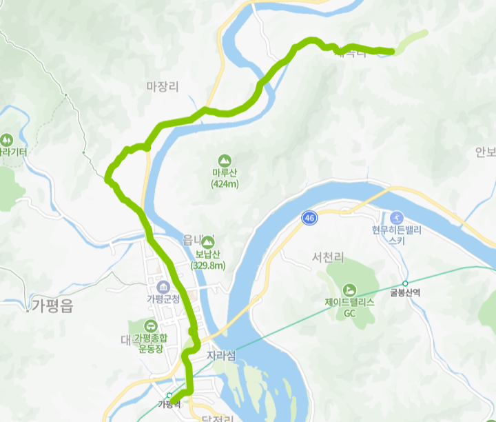 가평-71-1번-버스-노선-지도