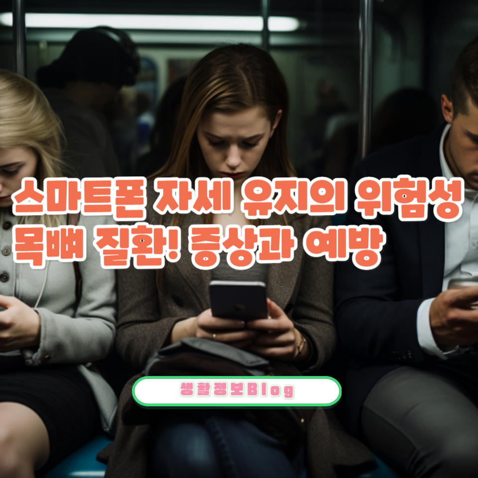 스마트폰을 20분 이상 같은 자세로 사용하면 목뼈 질환