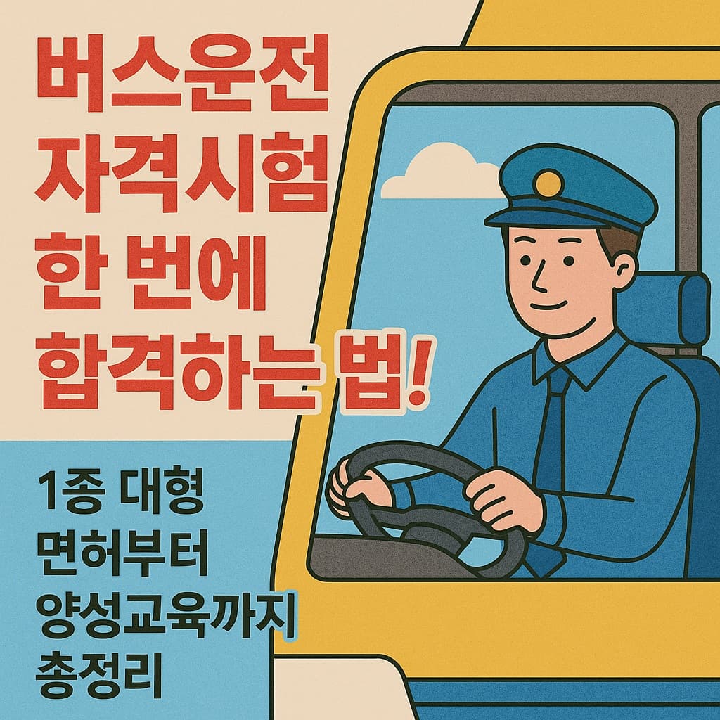 버스운전 자격증 취득하기! 1종 대형 면허부터 양성교육까지 총정리