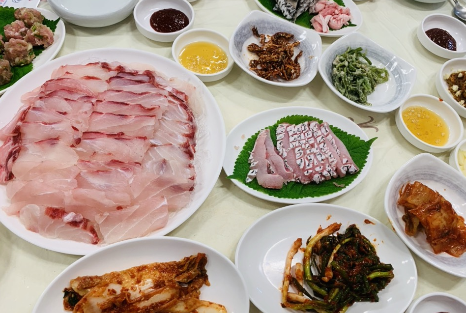 민어회