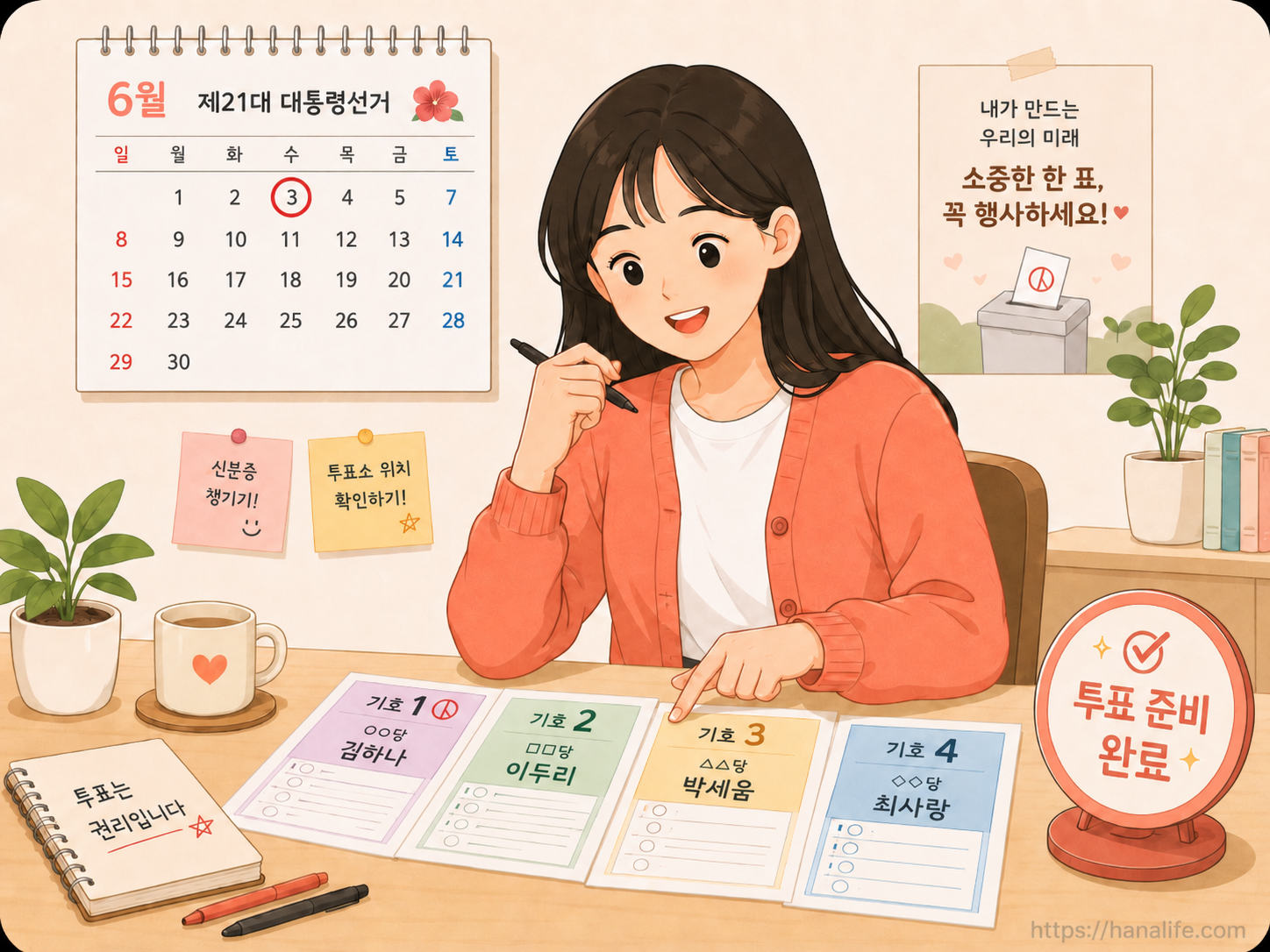 6.3 지방선거 투표용지 종류와 일정을 확인하며 준비하는 모습
6.3 지방선거 투표용지 종류와 일정을 확인하며 준비하는 모습