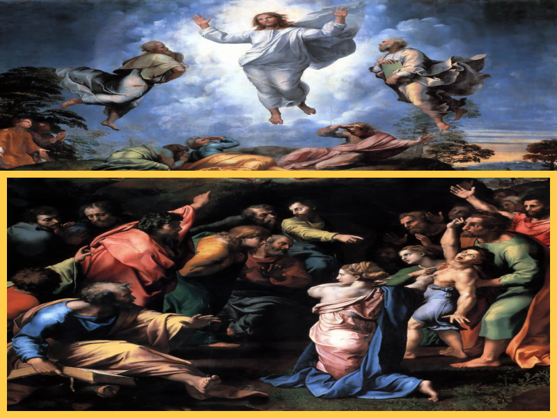 예수의 변모 (Transfiguration)-하단 부분 강조 그림