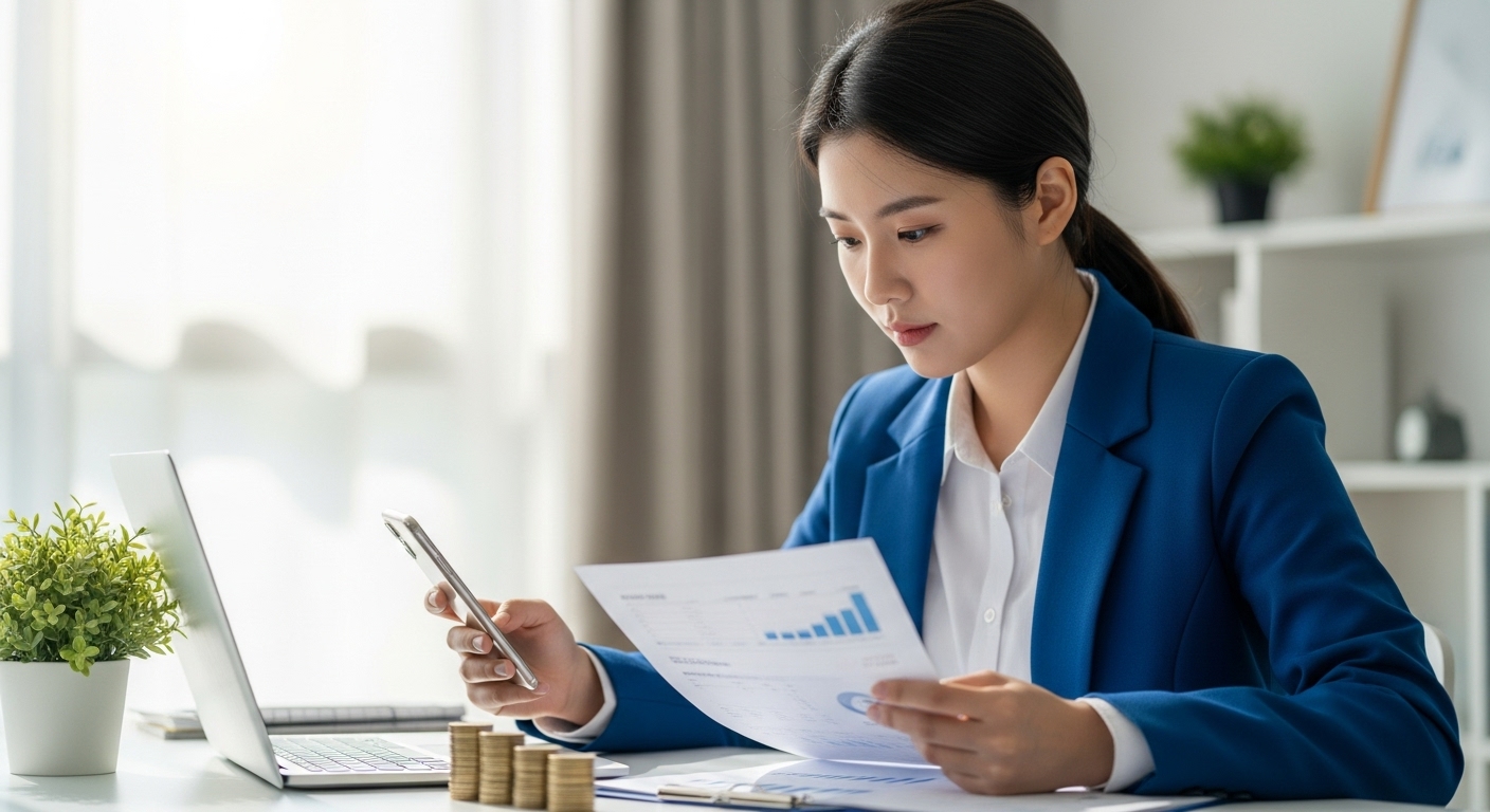 개인연금(IRP, 연금저축펀드)과 ISA를 통해 추가 노후 대비를 계획하는 MZ세대 한국인.