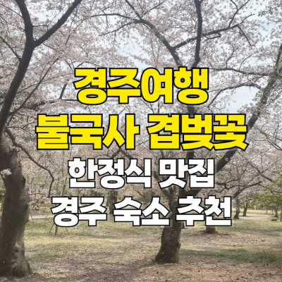 불국사 겹벚꽃 경주 한정식 맛집 숙소 추천 썸네일
