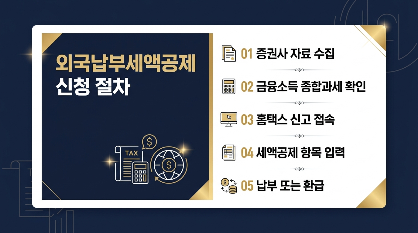 외국납부세액공제 신청 5단계 절차 홈택스 비교 카드 2026년
