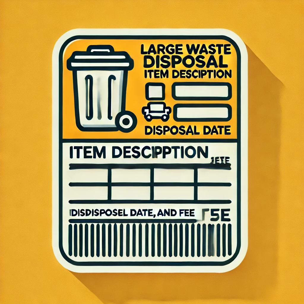 대형폐기물 스티커 비용