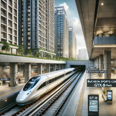 GTX-B 부천종합운동장역과 부천아이파크 아파트 이미지