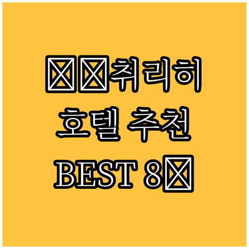 취리히 호텔 추천 BEST8 가격 위