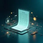 수이-구글: 디지털 계약서와 홀로그램 인터페이스가 표시된 미래형 Mandate 시스템 관리 화면을 보여주는 이미지.