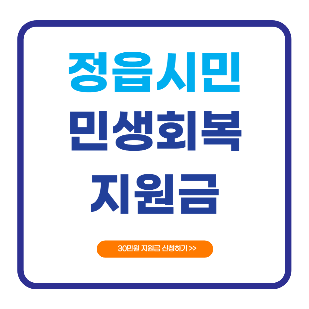 2025 정읍 민생회복지원금 신청