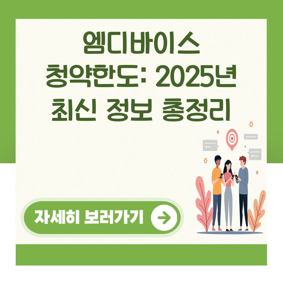 엠디바이스 청약한도: 2025년 최신 정보 총정리 대표 이미지