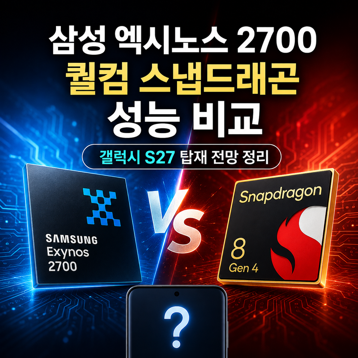 삼성 엑시노스 2700 퀄컴 스냅드래곤 성능 비교 썸네일