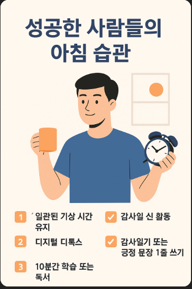성공한 사람들의 아침 습관