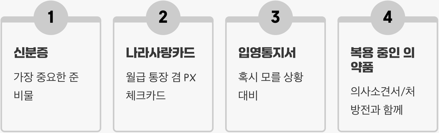 '이것'만 챙기면 OK! (필수 준비물)