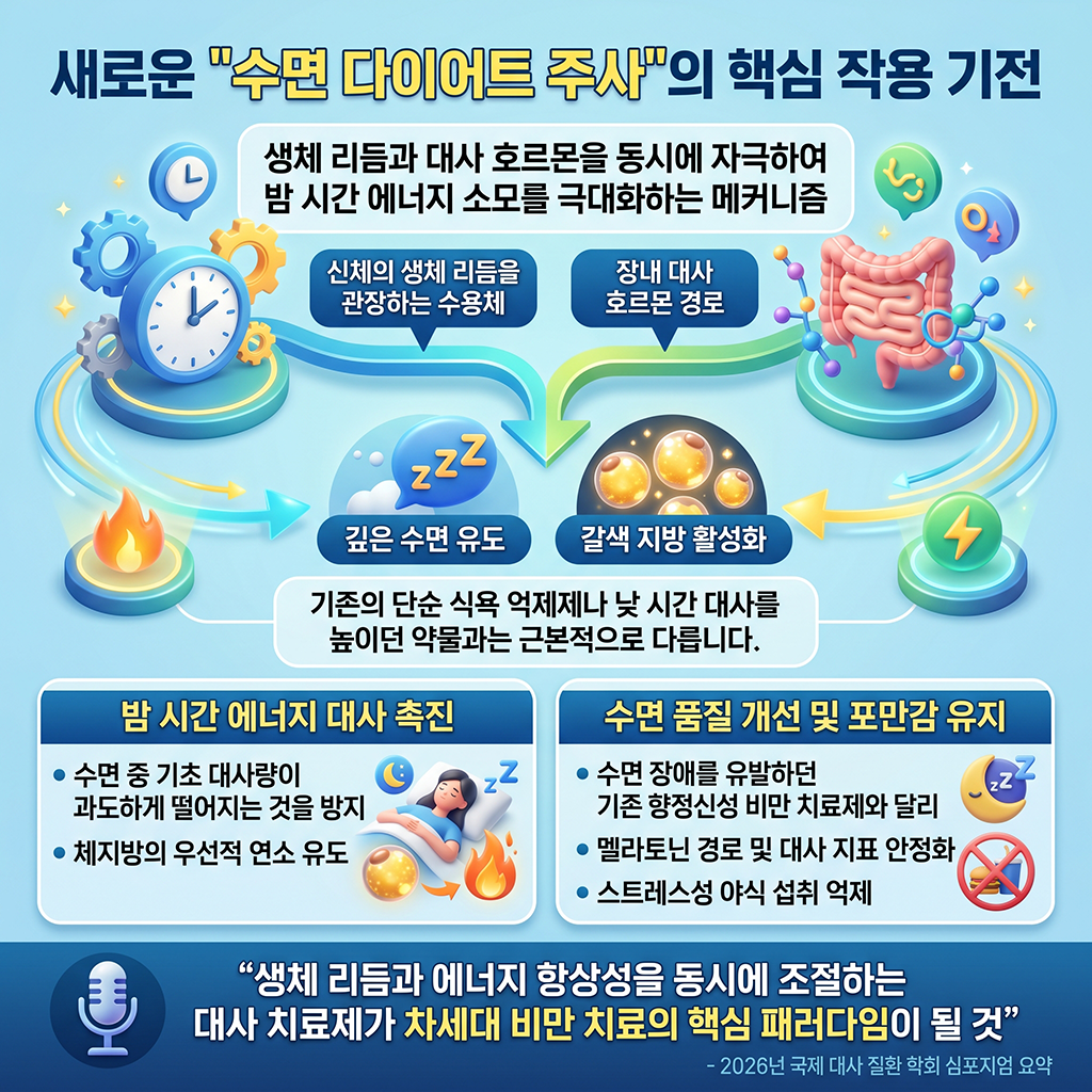 '수면 다이어트 주사' 신약의 핵심 작용 원리