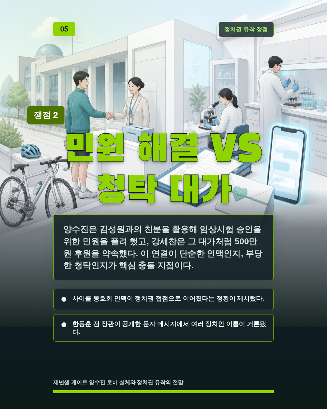 민원 해결 VS 청탁 대가