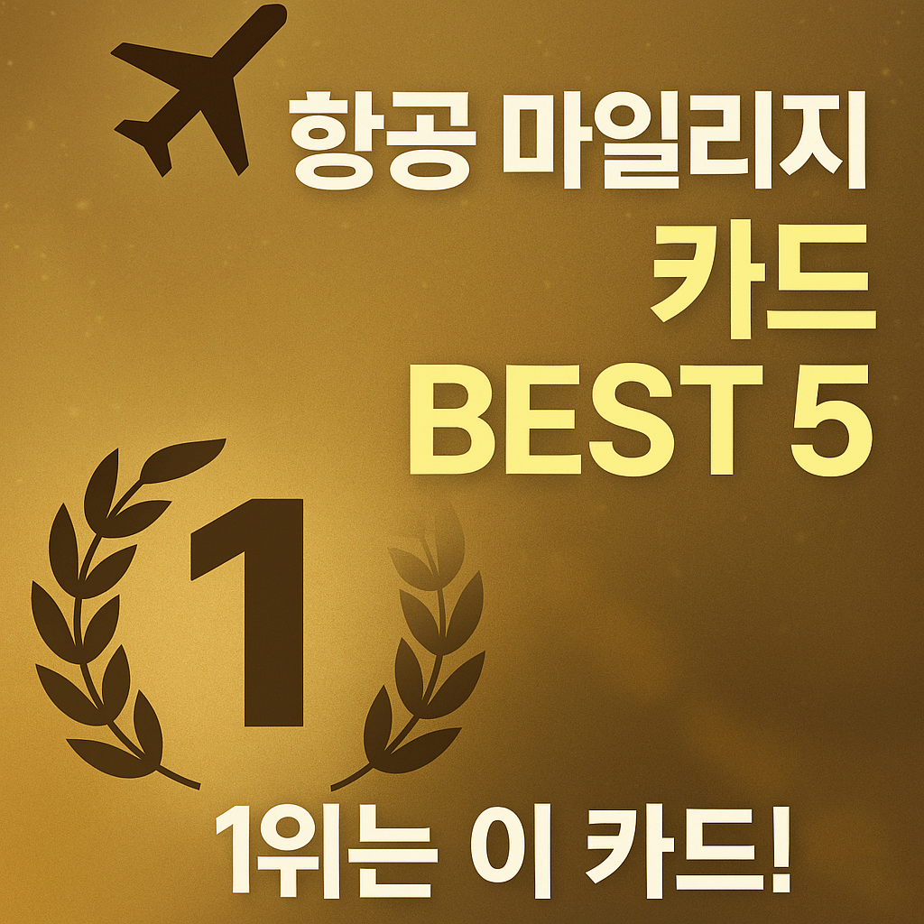 ✈️ 여행 마니아를 위한 항공 마일리지 적립 카드 BEST 5 – 혜택 집중 분석,추천