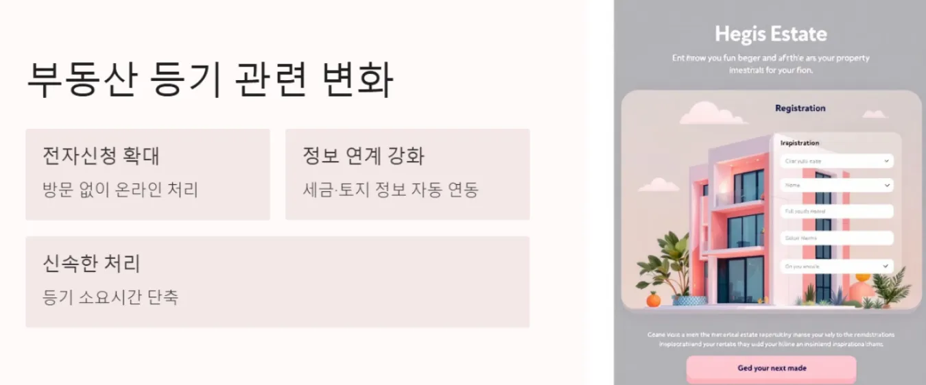 부동산 등기 관련 변화