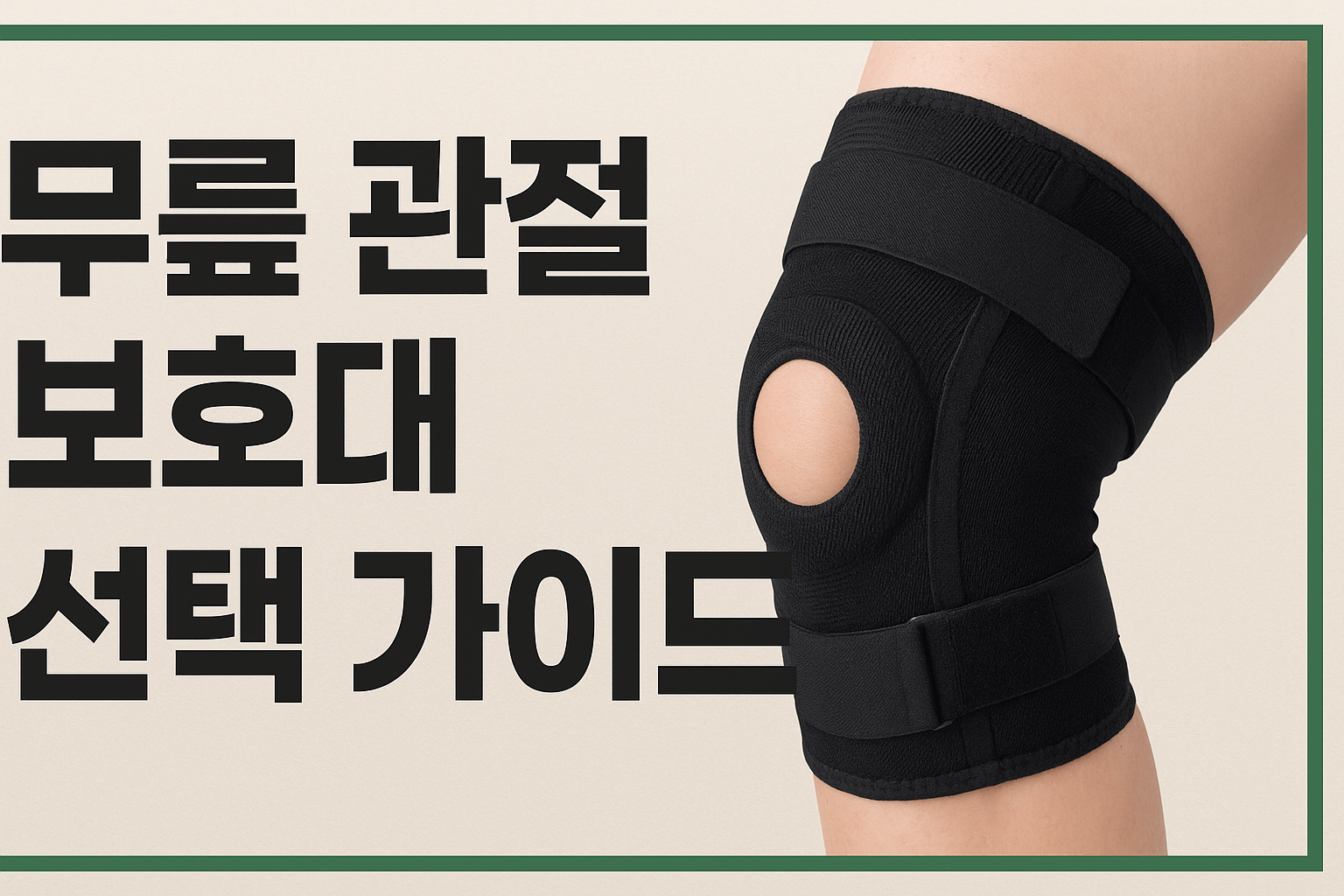 무릎 관절 보호대 선택 가이드
