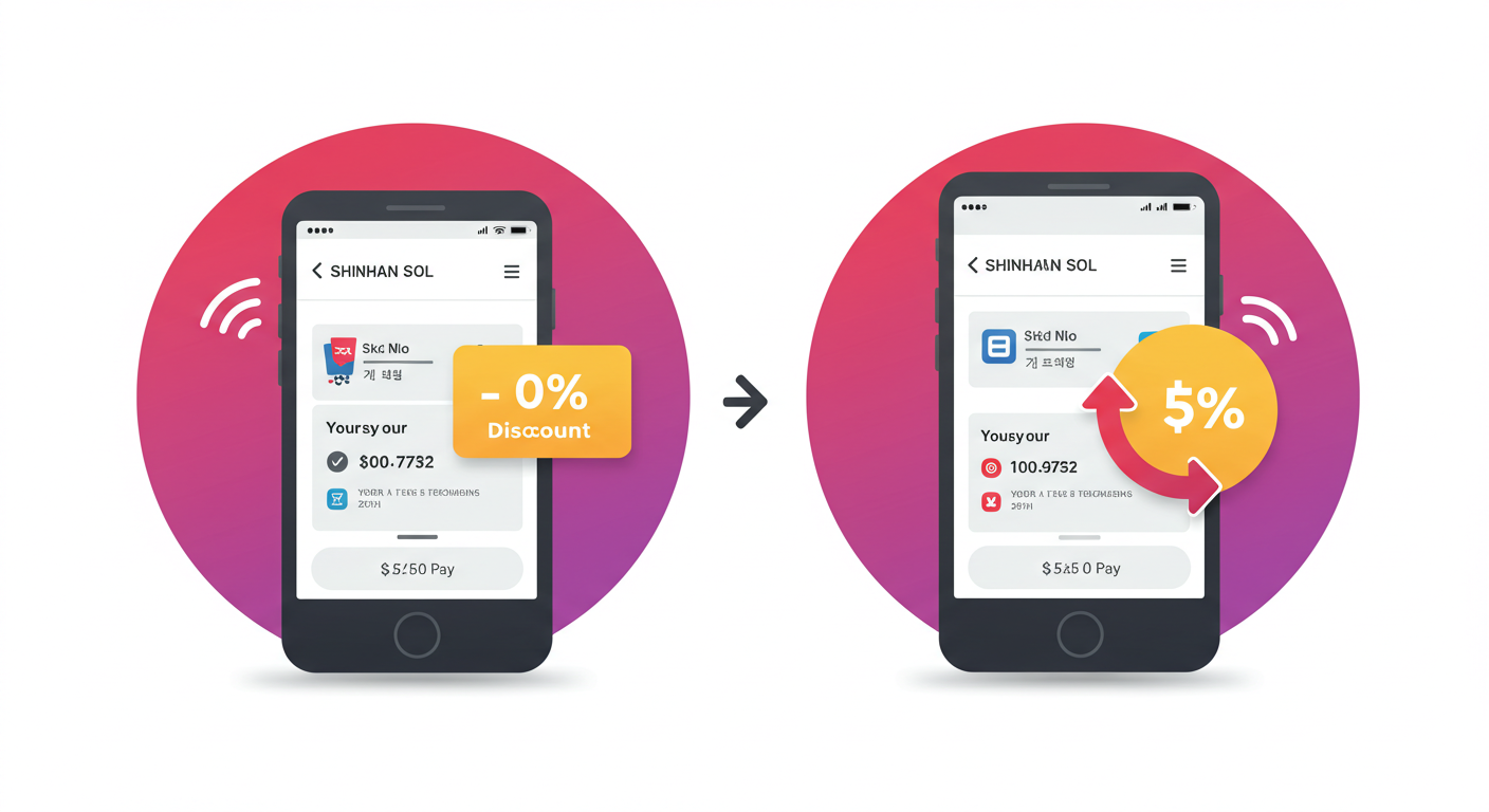 신한 SOL페이 소비쿠폰의 즉시 할인 및 캐시백 혜택을 보여주는 아이콘