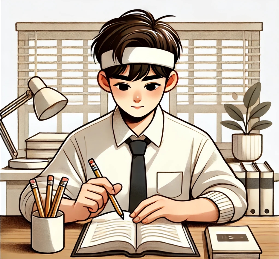 입시생이 공부하는 이미지