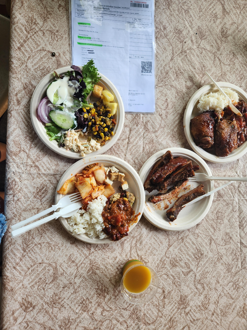 하와이 쿠알로아 랜치 익스피리언스 패키지 점심 뷔페