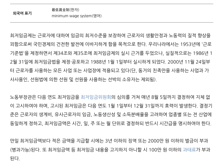 최저시급 뜻 2023년도 최저시급
