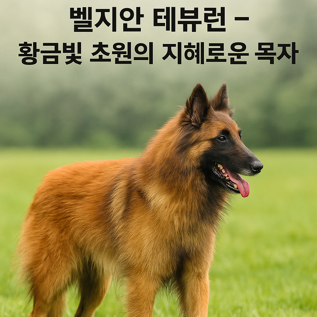 벨지안 테뷰런 이미지 &ndash; 황금빛 초원의 지혜로운 목자