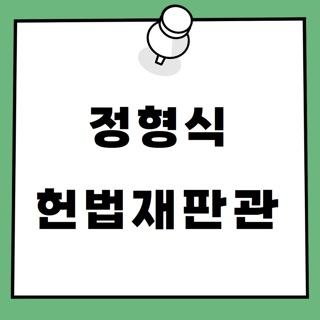 정형식 헌법재판관 정형식 재판관