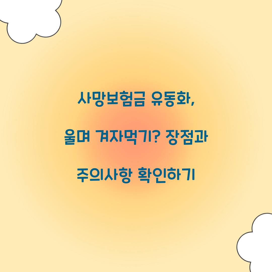 사망보험금 유동화