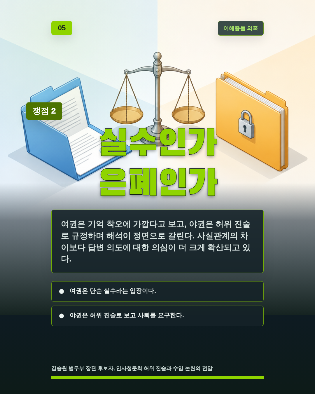 실수인가 은폐인가