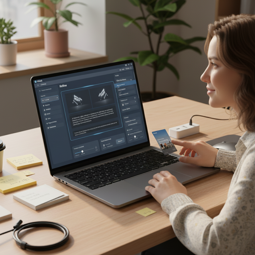 Whisk 노하우 적용 후 AI 이미지 생성 버튼을 누르는 모습