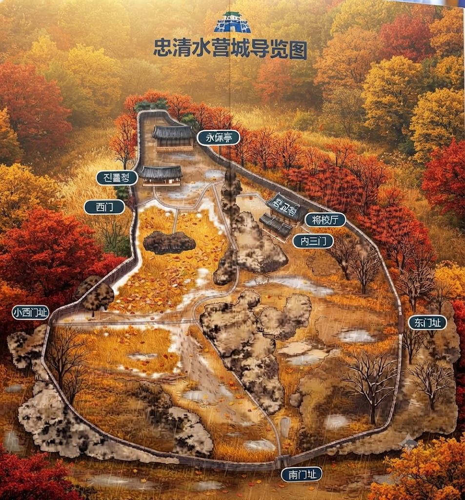 保宁忠清水营城导览图