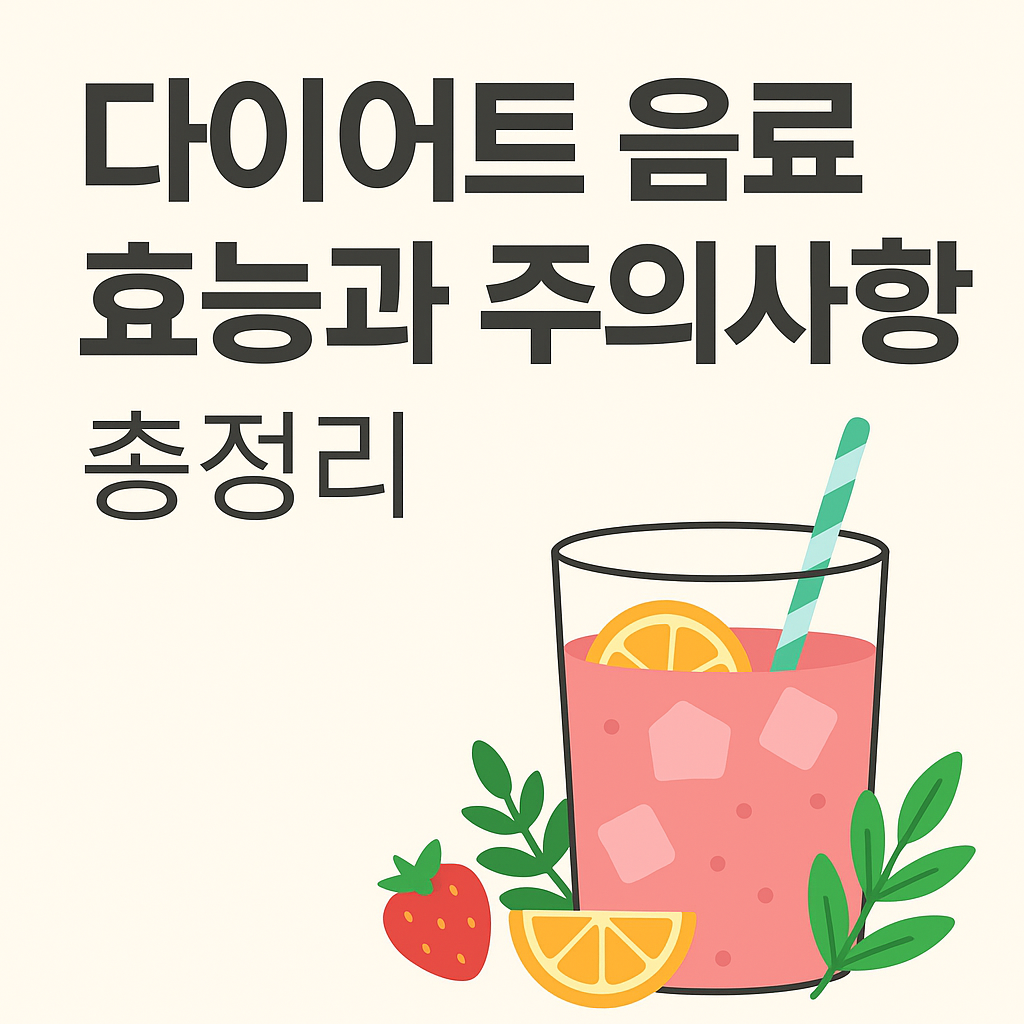 다이어트 음료 효능과 주의사항 총정리.