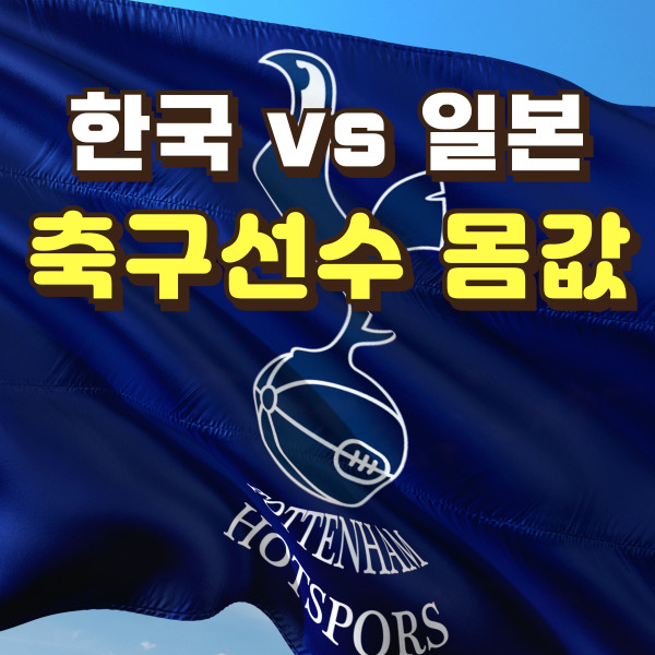 토트넘 깃발이 펄럭이고 있다.