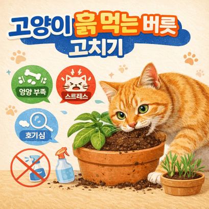 고양이 흙먹는 버릇 원인 6가지와 집에서 하는 행동교정 방법