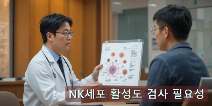의사가 nk세포에 대해 설명하는 장면