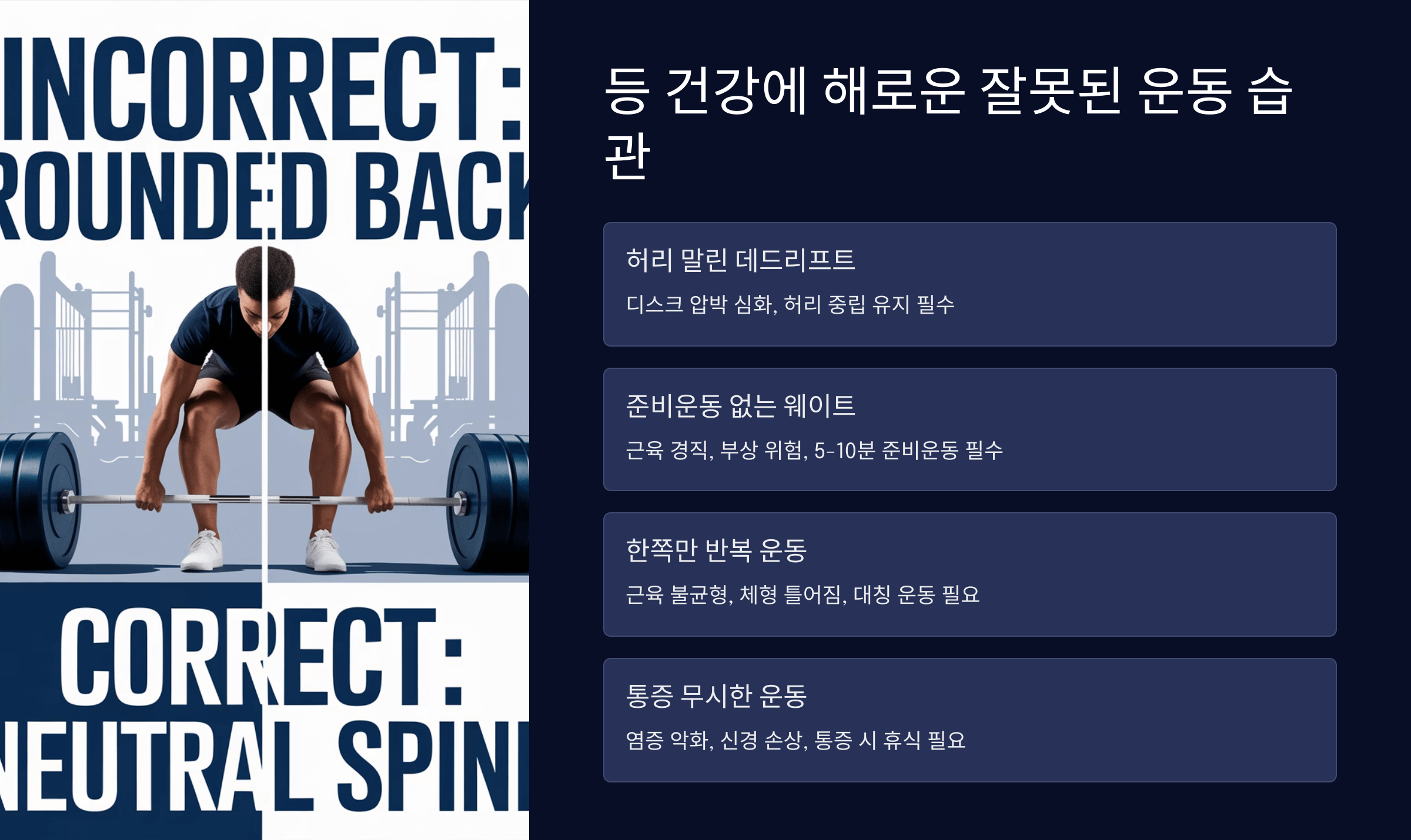 잘못된 운동 습관