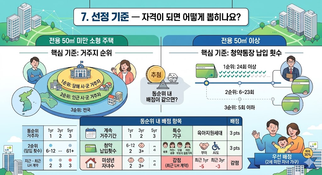LH 임대주택 선정 기준 자격이 되면 어떻게 뽑히나요