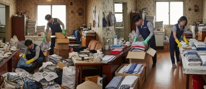 태백 고독사청소 및 정리중