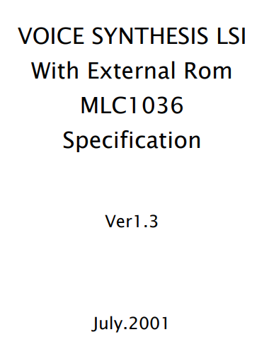 컨트롤러 MLC1036 DATASHEET MANUAL 다운로드