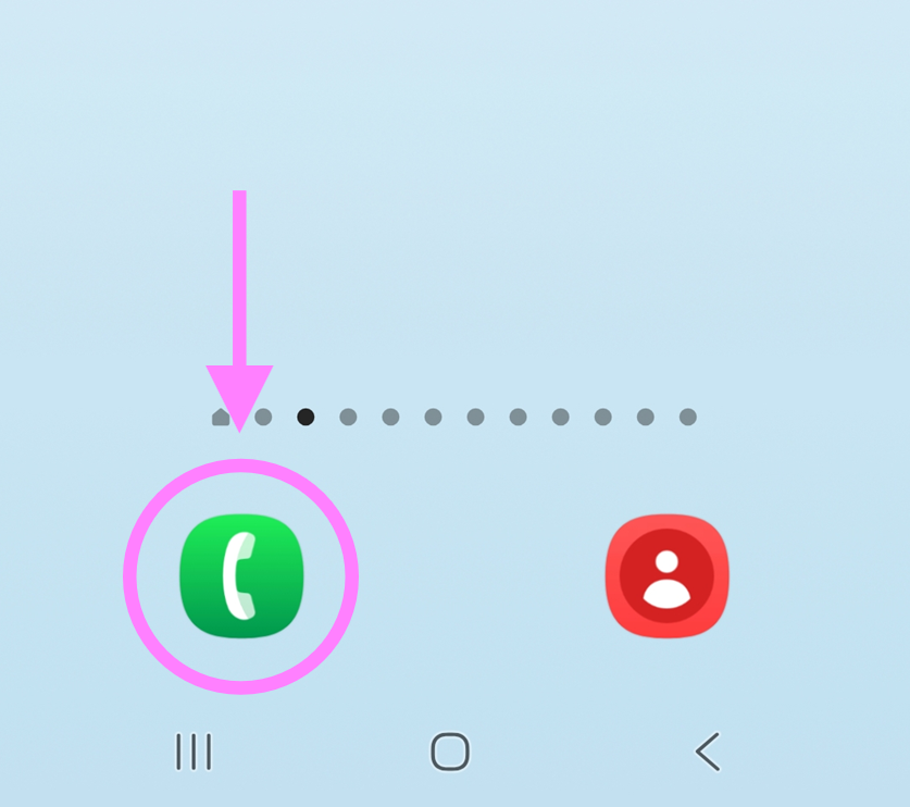 단계 1: 전화 앱 실행하기