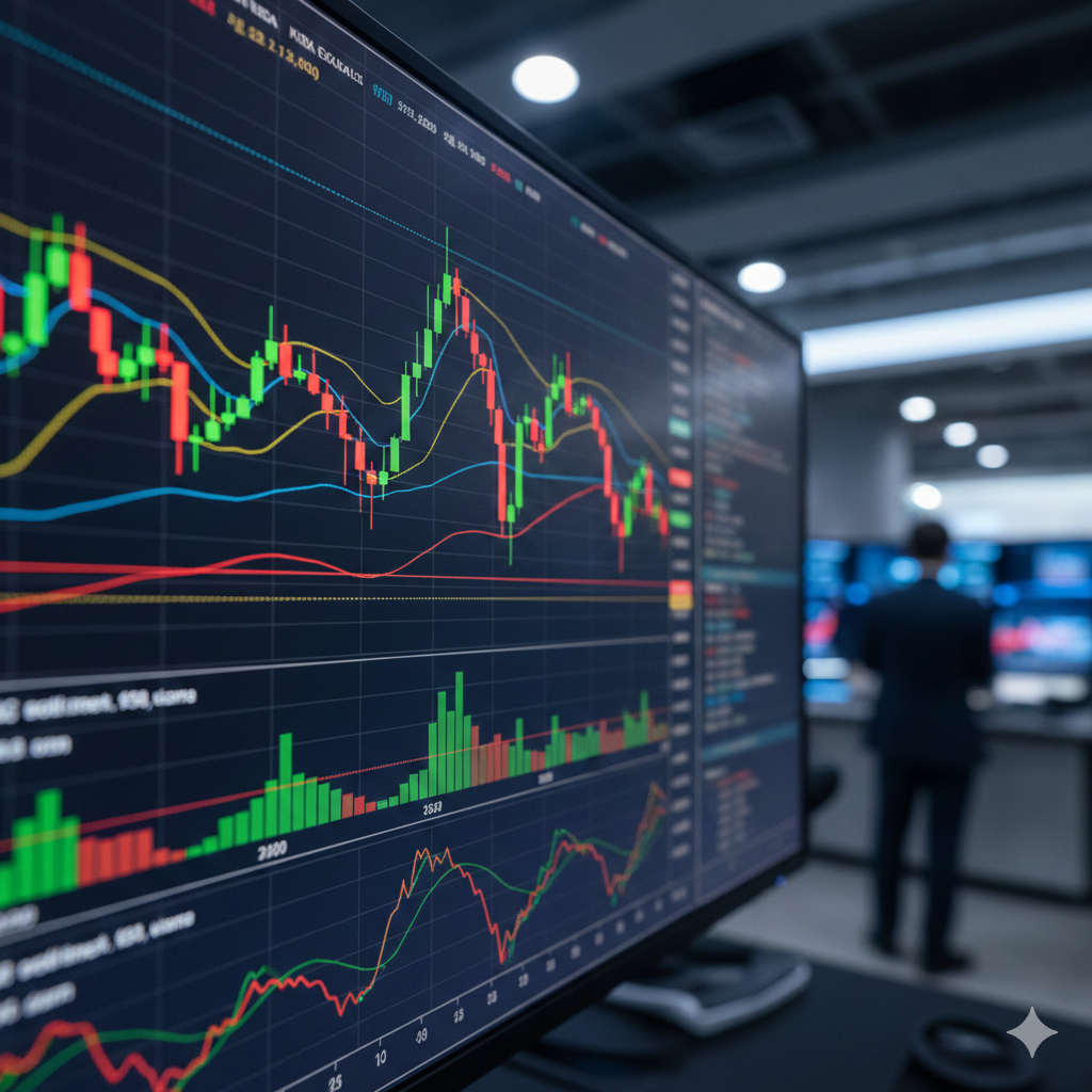 주식 챠트 화면 사진